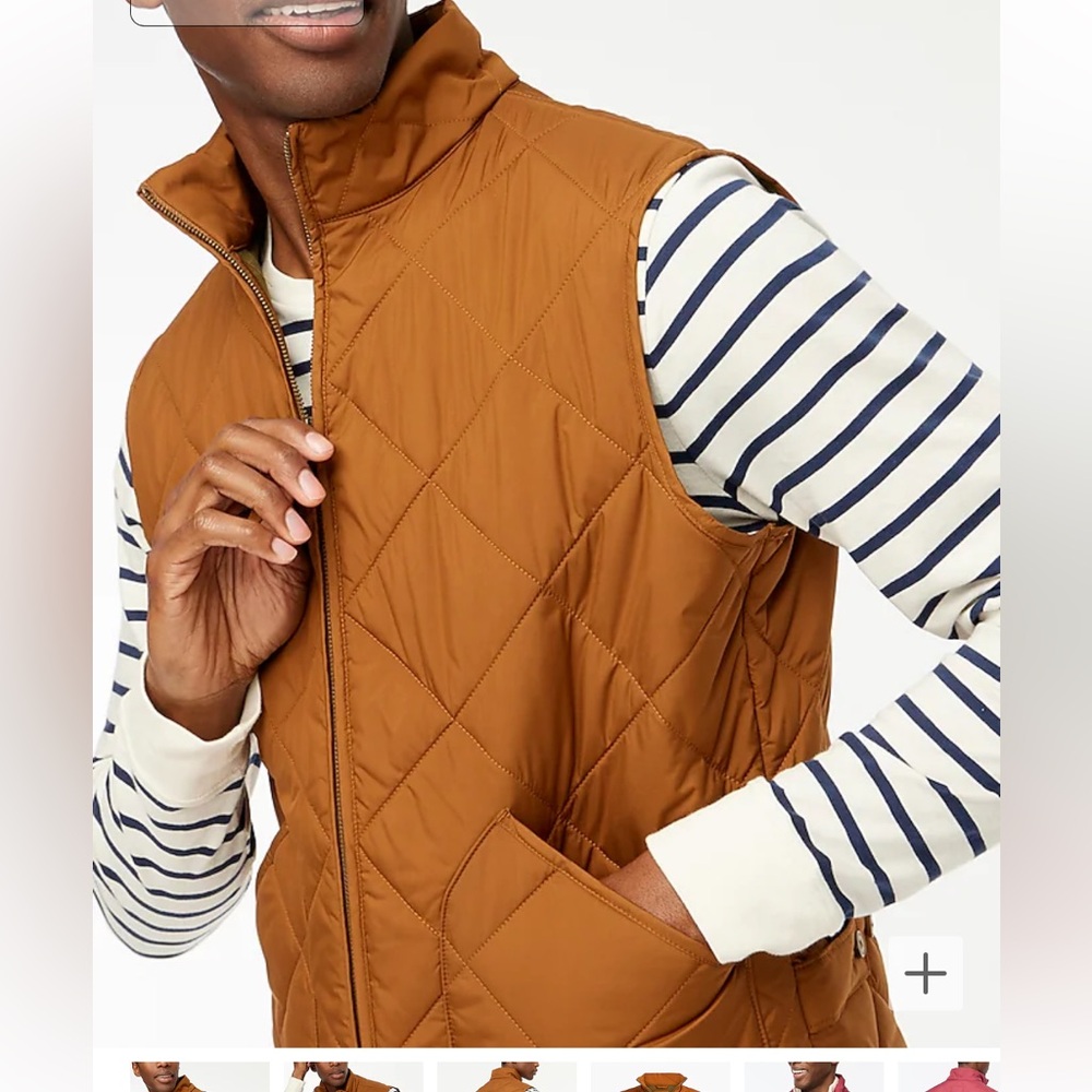 J. Crew Quilted Vest in Copper